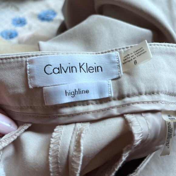 Calvin Klein “Highline” Dress Pants Size 8 Ankle Office Work Minimalist Neutral - Picture 5 of 5